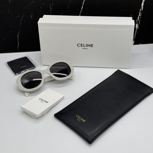 NEW CL4240IS 25A CELINE WOMEN SUNGLASSES IVORY EYEWEAR CELINE - Picture 13 of 13